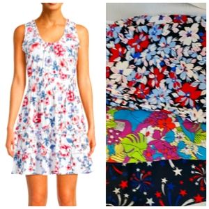 5 piece NWT NOBO summer bundle with dress, 3 capri leggings and mini backpack